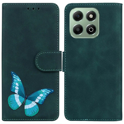 For Honor X6b 4G Stand Case PU Leather Phone Cover Butterfly Printed