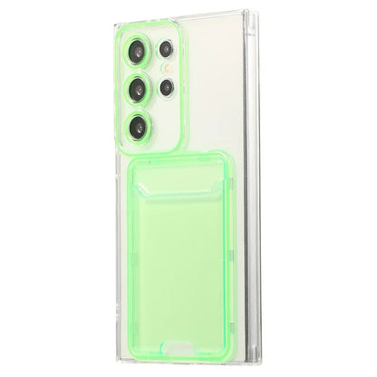 For Samsung Galaxy S23 Ultra Case TPU Clear Phone Cover with Card Holder