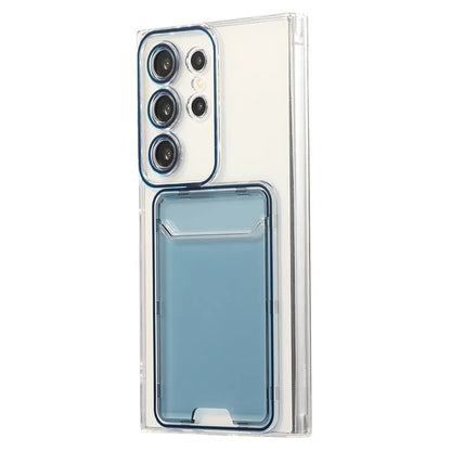 For Samsung Galaxy S23 Ultra Case TPU Clear Phone Cover with Card Holder