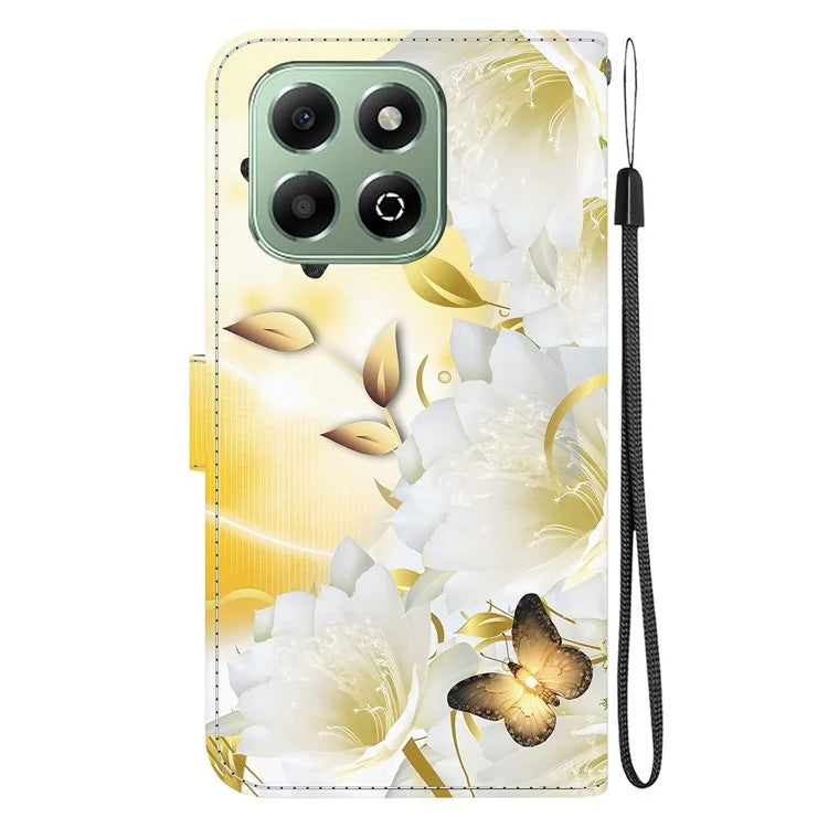 For Honor X6b 4G Case Anti-Drop Leather Wallet Phone Cover Pattern Printing