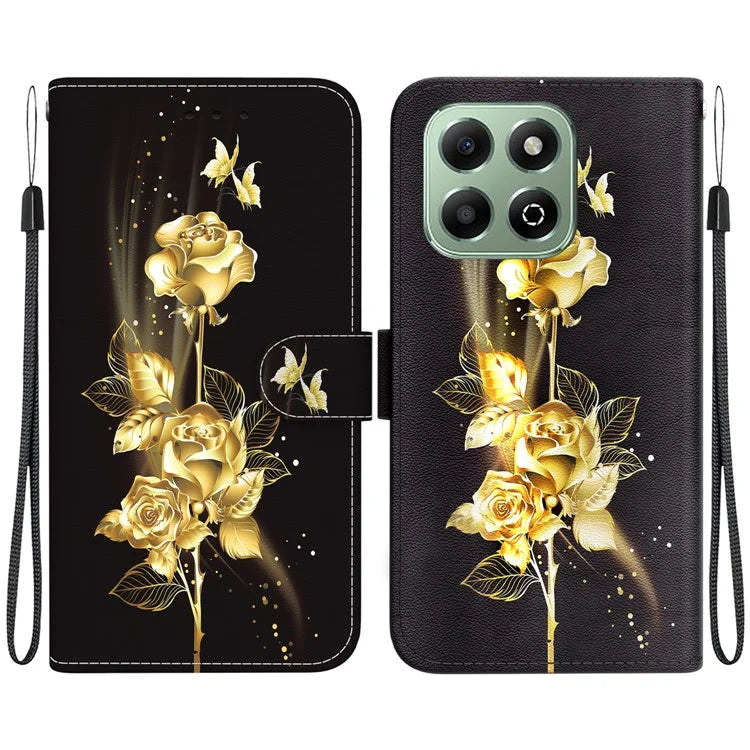 For Honor X6b 4G Case Anti-Drop Leather Wallet Phone Cover Pattern Printing