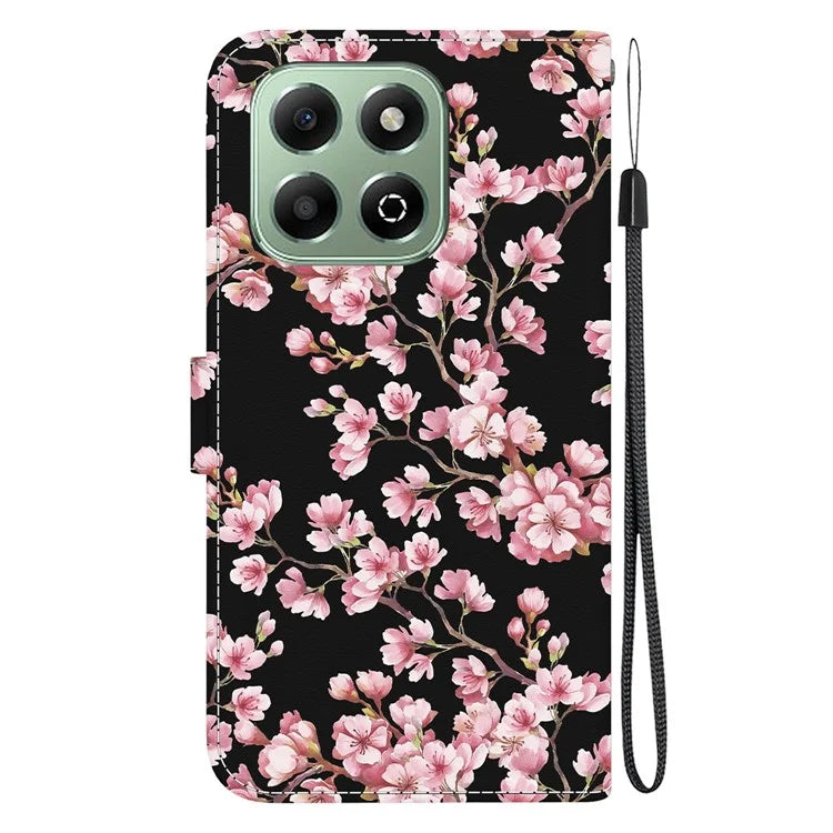 For Honor X6b 4G Case Anti-Drop Leather Wallet Phone Cover Pattern Printing