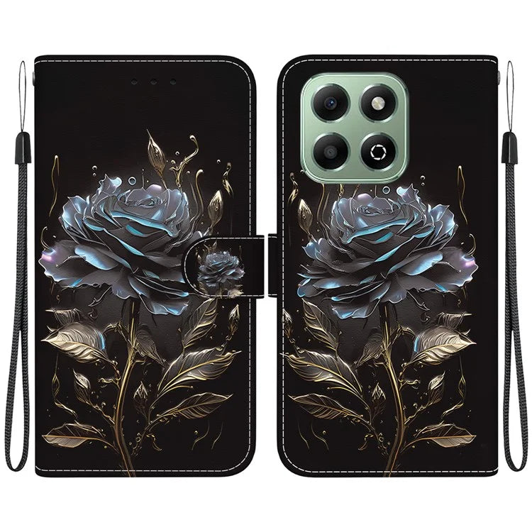 For Honor X6b 4G Case Anti-Drop Leather Wallet Phone Cover Pattern Printing