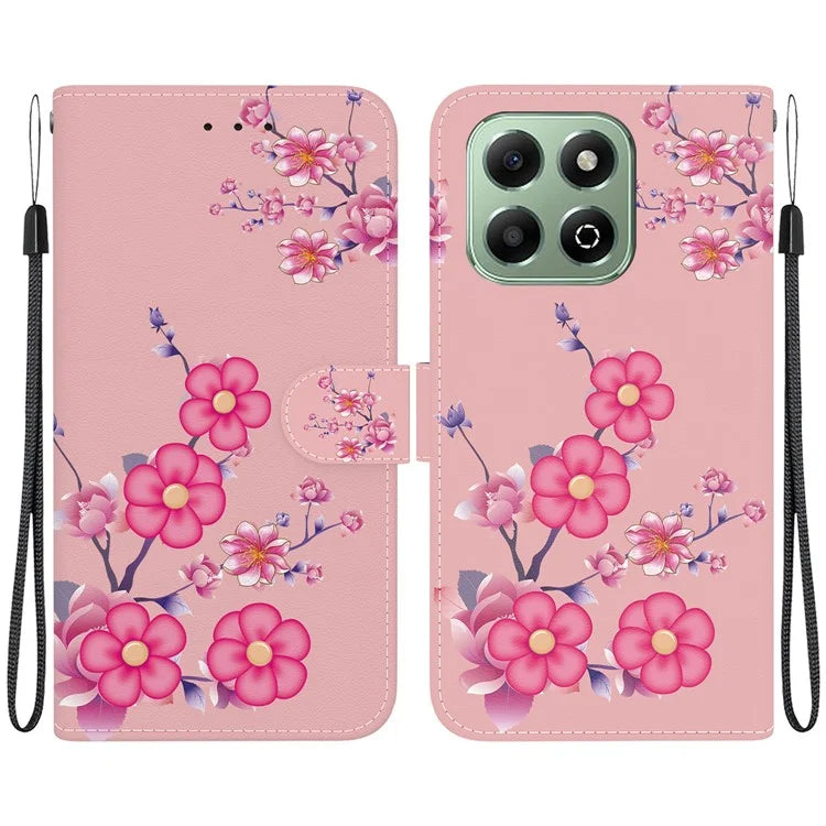 For Honor X6b 4G Case Anti-Drop Leather Wallet Phone Cover Pattern Printing