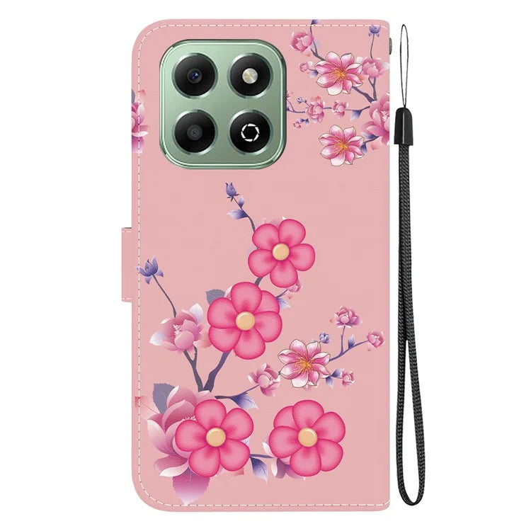 For Honor X6b 4G Case Anti-Drop Leather Wallet Phone Cover Pattern Printing