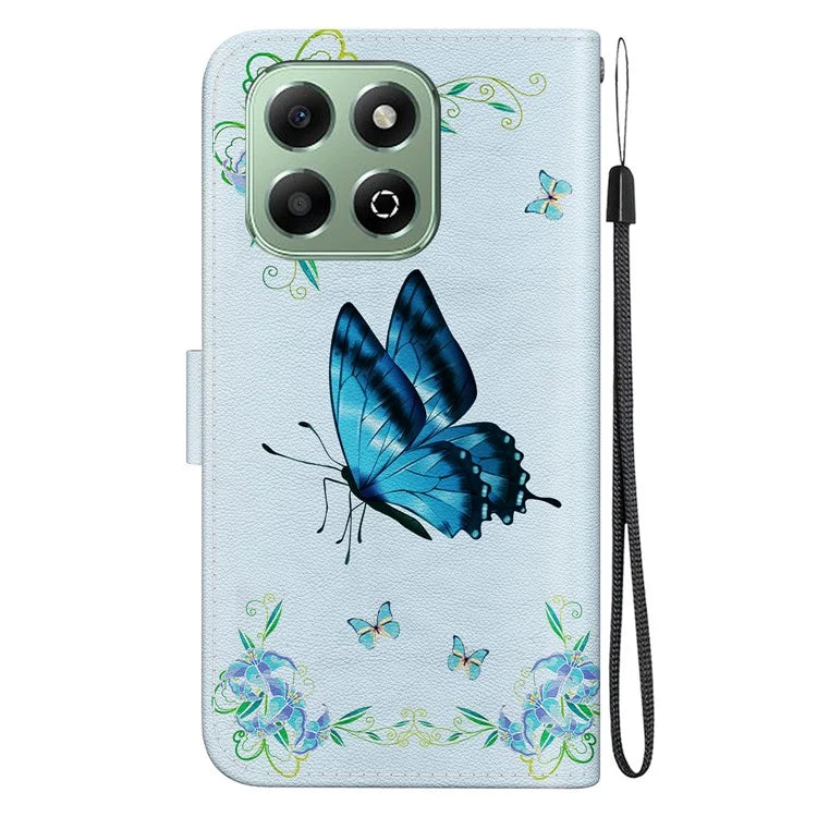 For Honor X6b 4G Case Anti-Drop Leather Wallet Phone Cover Pattern Printing