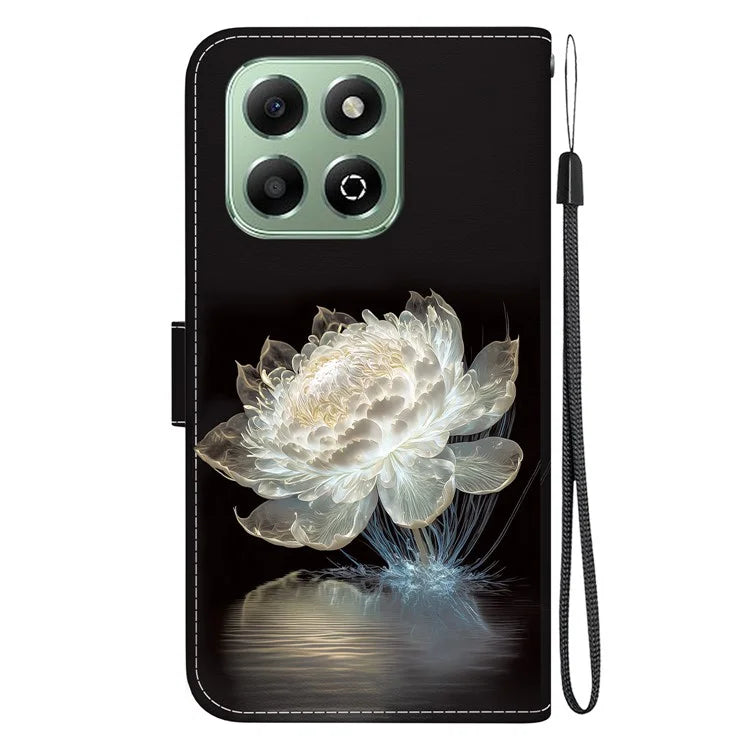 For Honor X6b 4G Case Anti-Drop Leather Wallet Phone Cover Pattern Printing