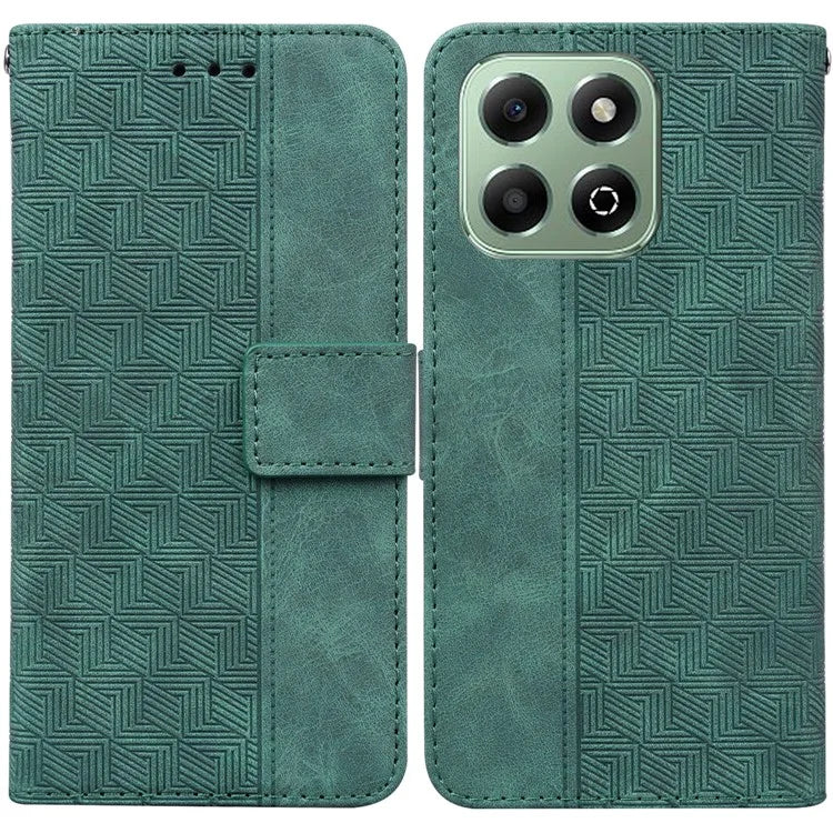For Honor X6b 4G Case Geometry Pattern Leather Wallet Phone Cover