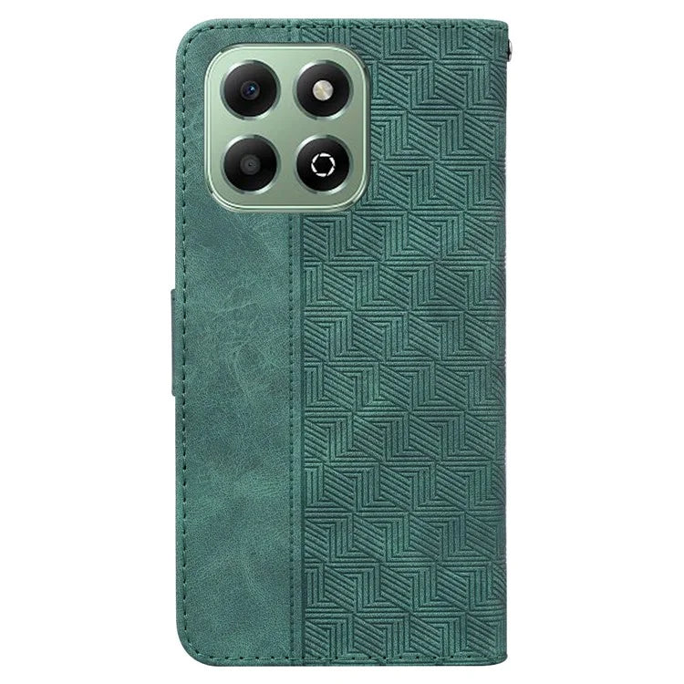 For Honor X6b 4G Case Geometry Pattern Leather Wallet Phone Cover