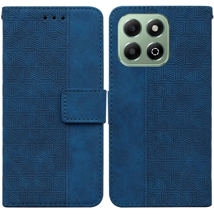 For Honor X6b 4G Case Geometry Pattern Leather Wallet Phone Cover