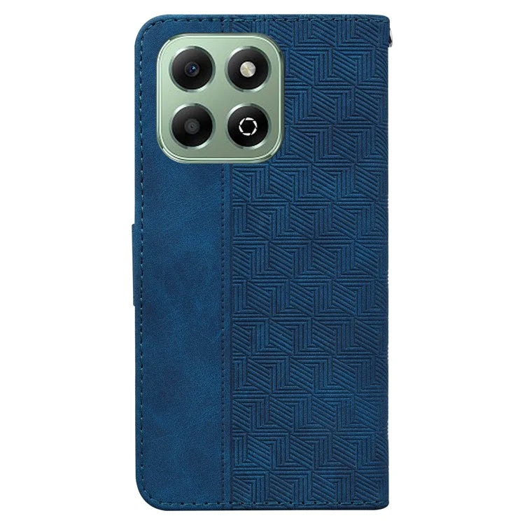 For Honor X6b 4G Case Geometry Pattern Leather Wallet Phone Cover