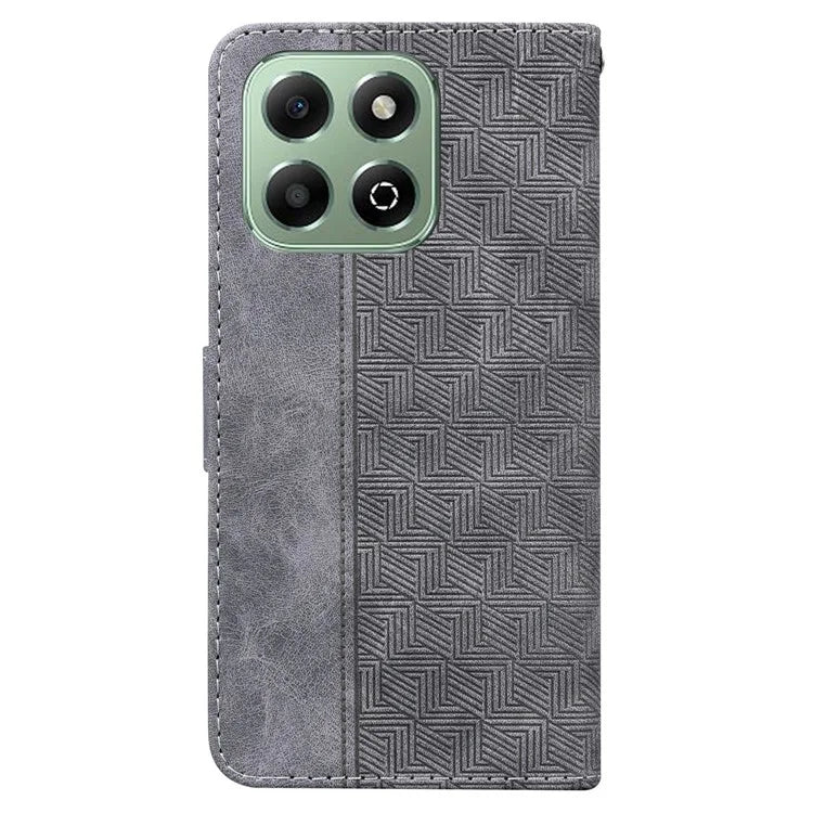 For Honor X6b 4G Case Geometry Pattern Leather Wallet Phone Cover