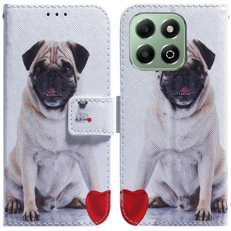For Honor X6b 4G Case Pattern Print Leather Wallet Phone Cover