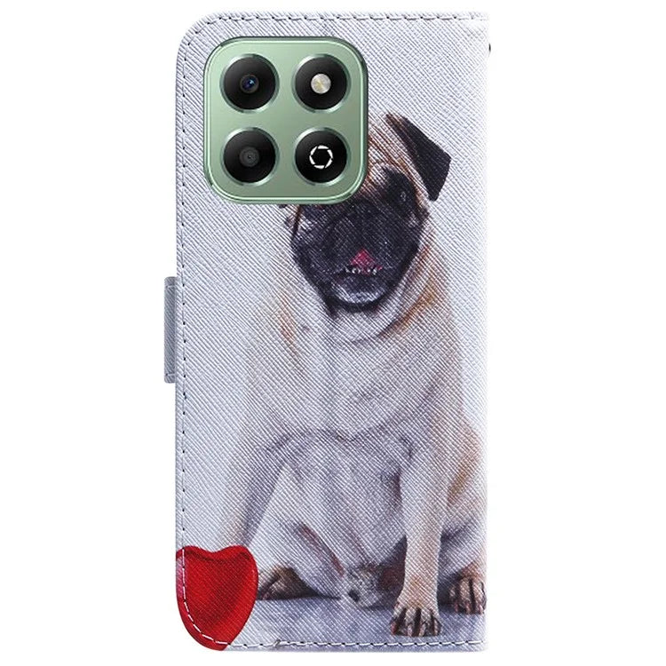 For Honor X6b 4G Case Pattern Print Leather Wallet Phone Cover