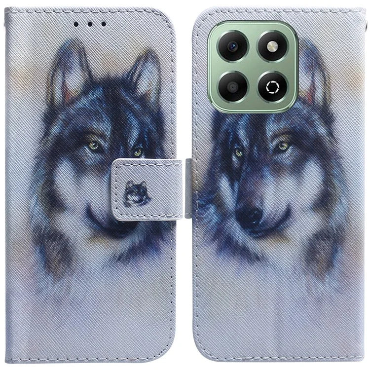 For Honor X6b 4G Case Pattern Print Leather Wallet Phone Cover