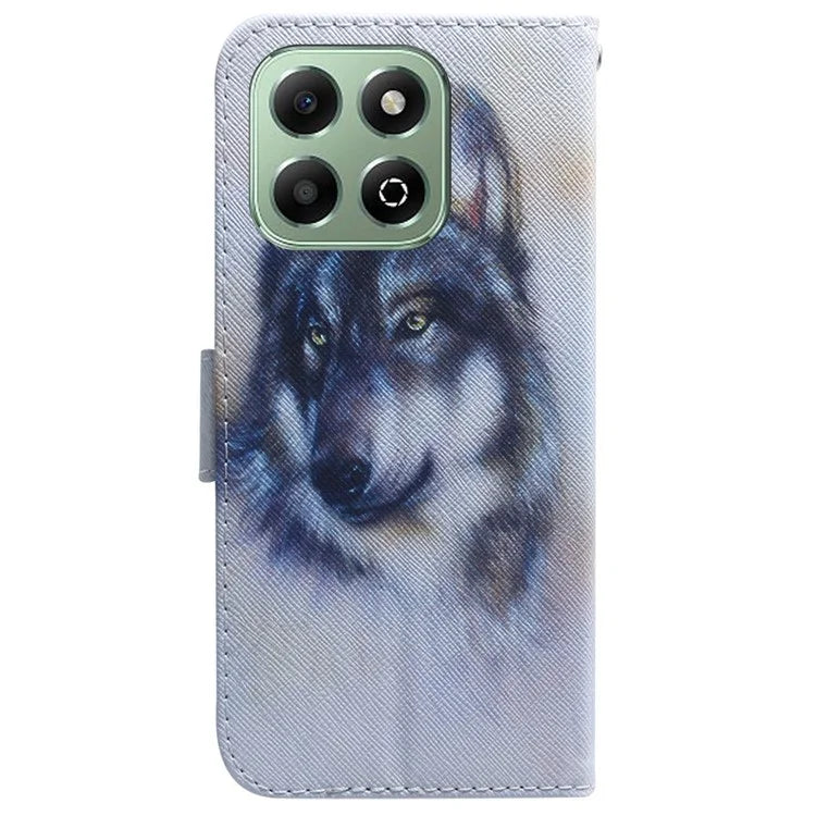 For Honor X6b 4G Case Pattern Print Leather Wallet Phone Cover