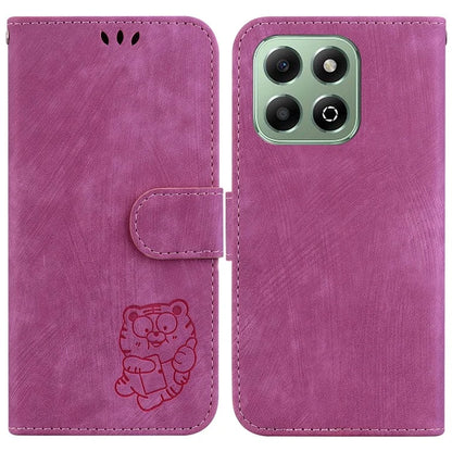 For Honor X6b 4G Wallet Phone Case Tiger Imprint Shockproof Leather Cover