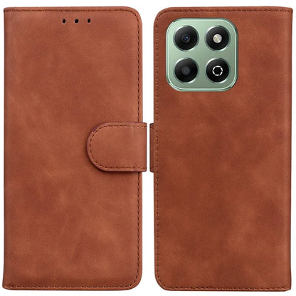 For Honor X6b 4G Case Solid Color Leather Wallet Phone Cover with Stand