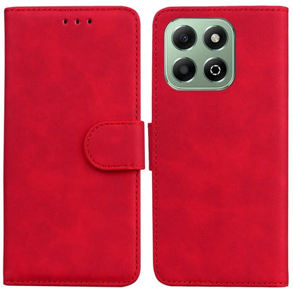 For Honor X6b 4G Case Solid Color Leather Wallet Phone Cover with Stand