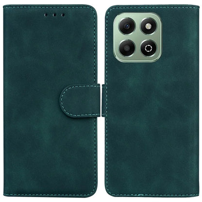 For Honor X6b 4G Case Solid Color Leather Wallet Phone Cover with Stand