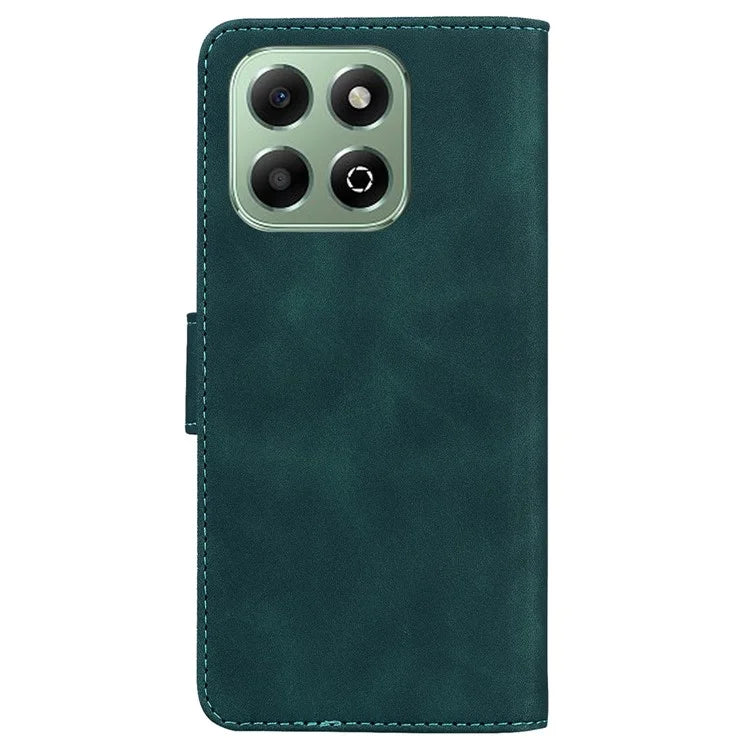 For Honor X6b 4G Case Solid Color Leather Wallet Phone Cover with Stand