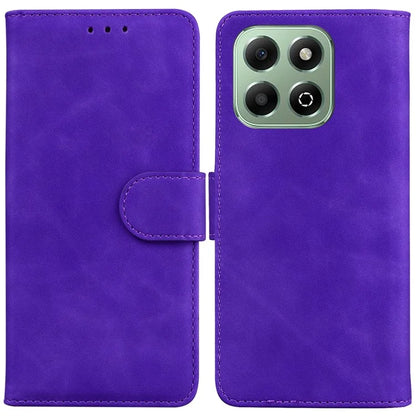 For Honor X6b 4G Case Solid Color Leather Wallet Phone Cover with Stand