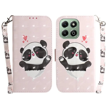 For Honor X6b 4G Stand Case Pattern Printing Leather Wallet Phone Cover