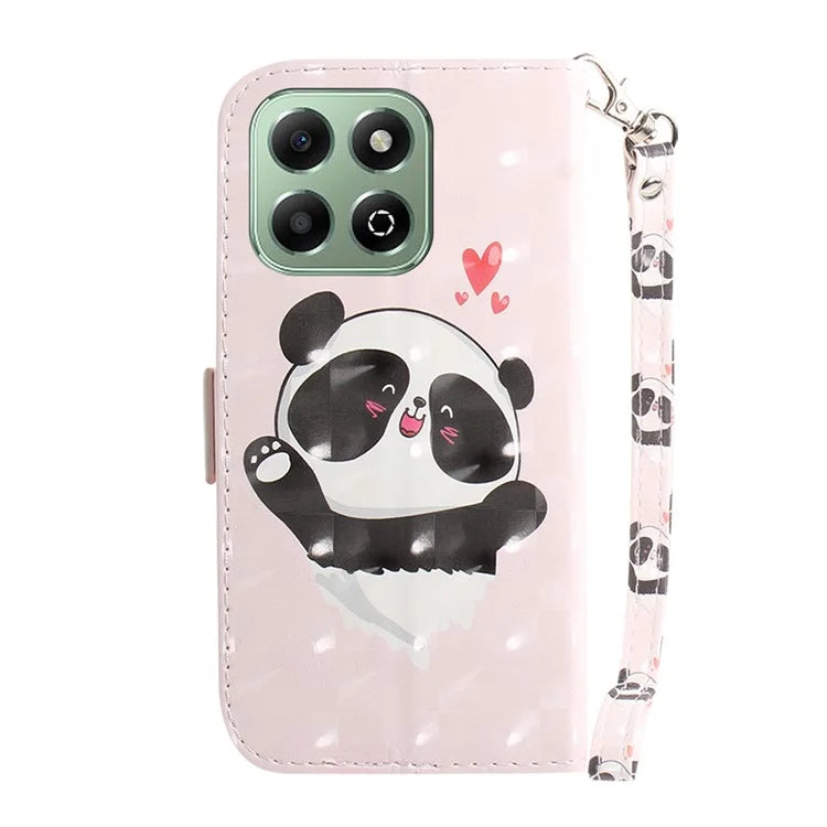 For Honor X6b 4G Stand Case Pattern Printing Leather Wallet Phone Cover