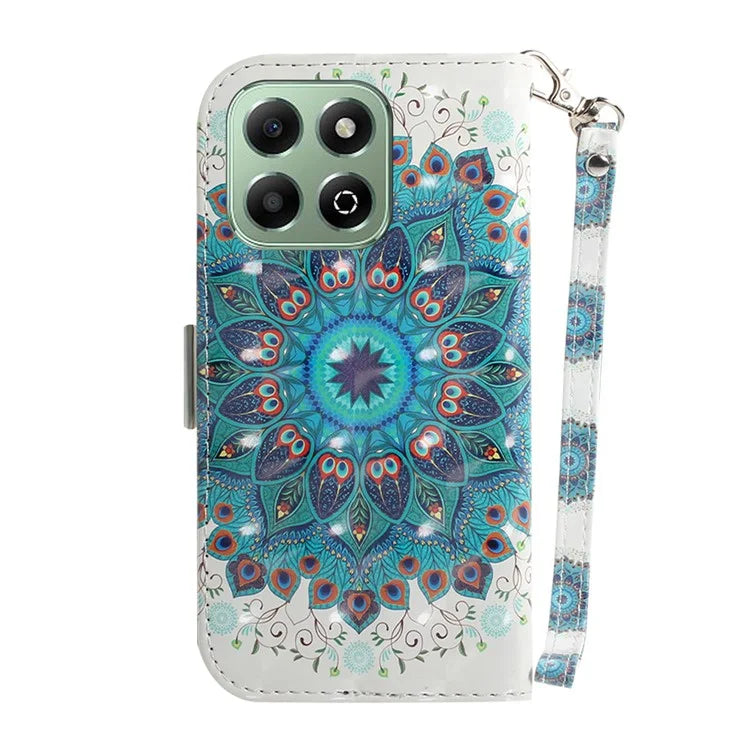 For Honor X6b 4G Stand Case Pattern Printing Leather Wallet Phone Cover