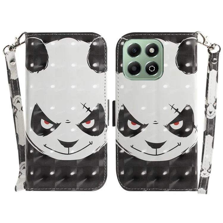 For Honor X6b 4G Stand Case Pattern Printing Leather Wallet Phone Cover