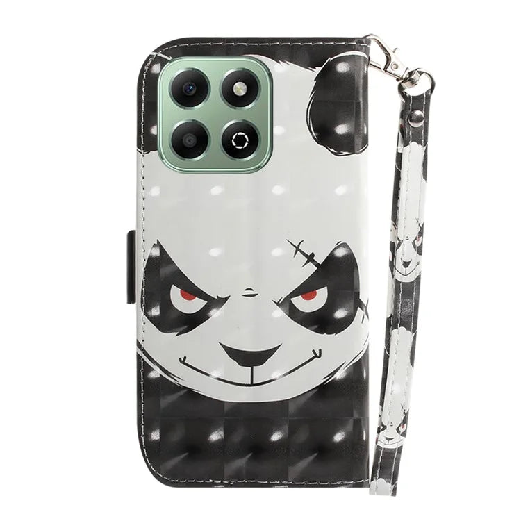 For Honor X6b 4G Stand Case Pattern Printing Leather Wallet Phone Cover