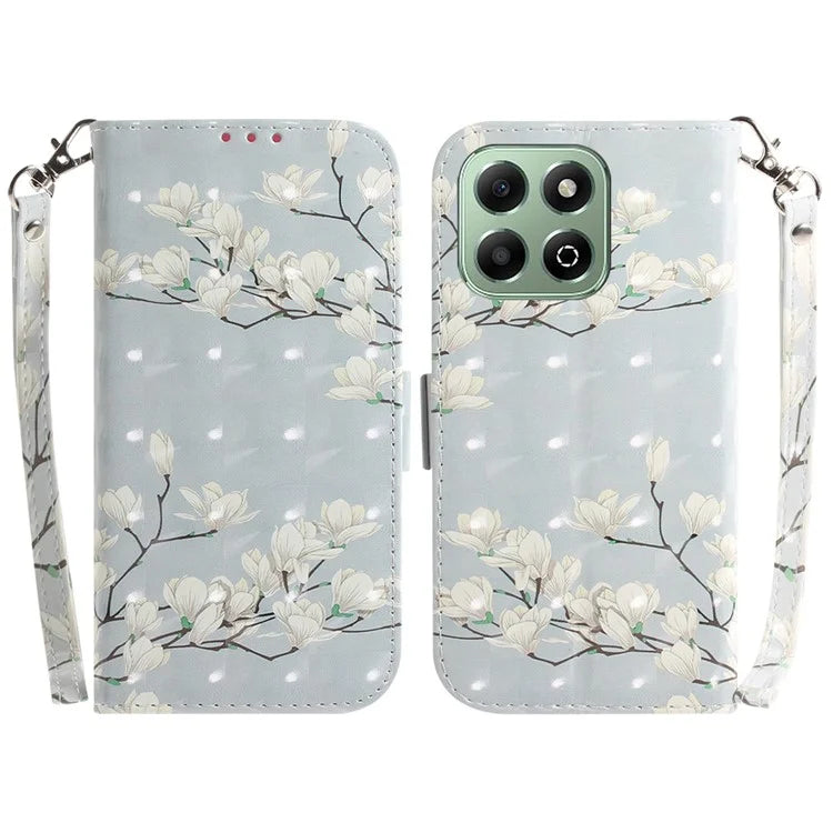For Honor X6b 4G Stand Case Pattern Printing Leather Wallet Phone Cover