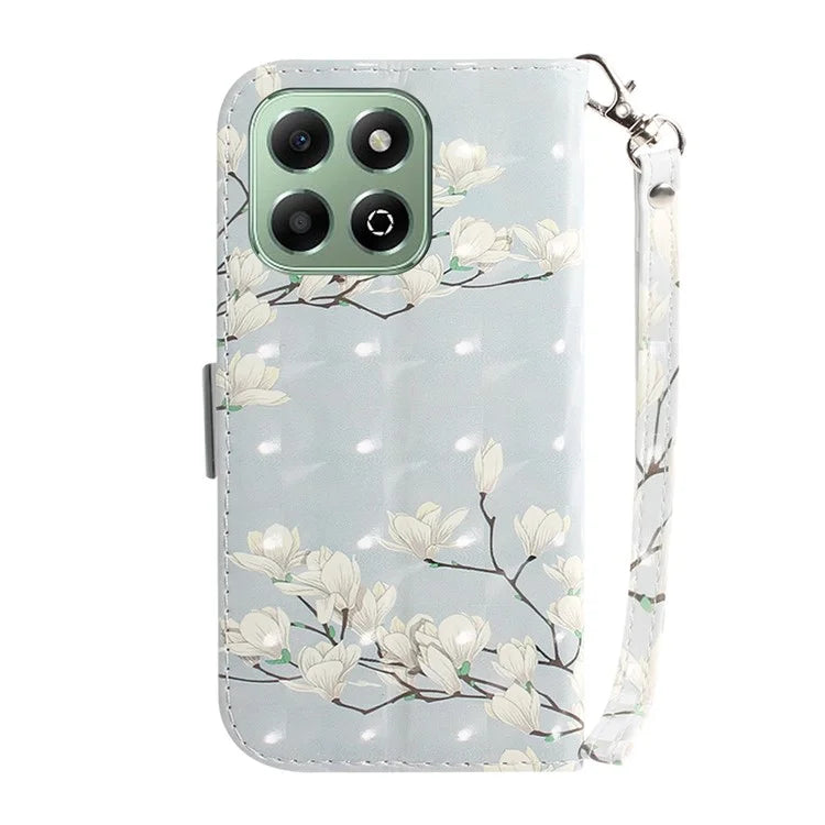For Honor X6b 4G Stand Case Pattern Printing Leather Wallet Phone Cover