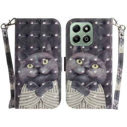 For Honor X6b 4G Stand Case Pattern Printing Leather Wallet Phone Cover