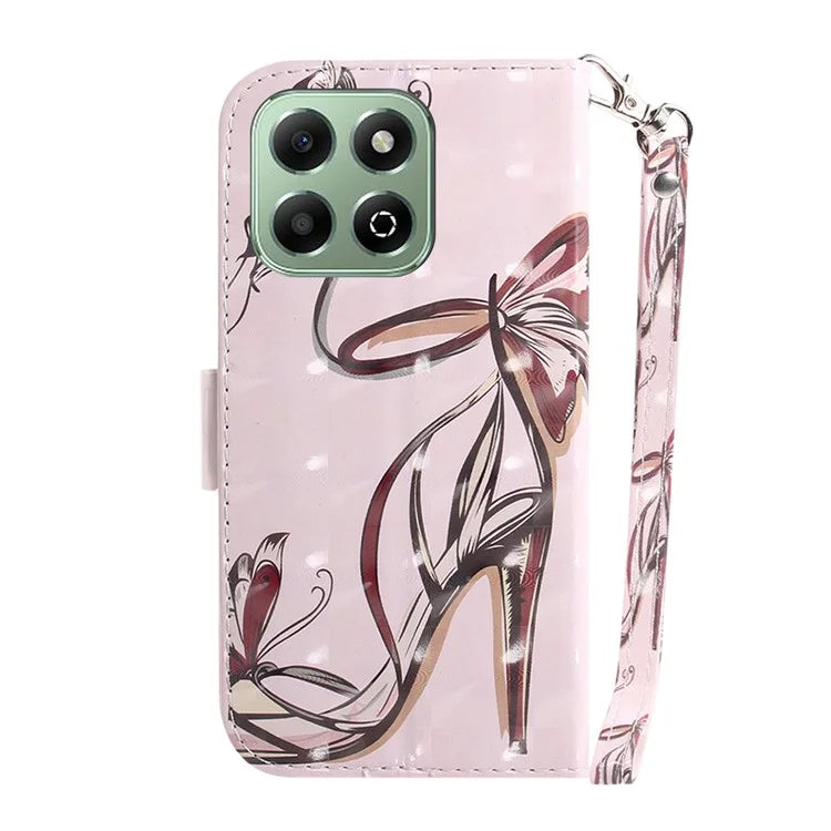 For Honor X6b 4G Stand Case Pattern Printing Leather Wallet Phone Cover