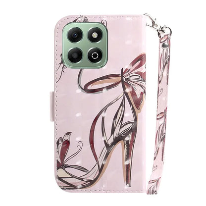 For Honor X6b 4G Stand Case Pattern Printing Leather Wallet Phone Cover