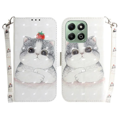 For Honor X6b 4G Stand Case Pattern Printing Leather Wallet Phone Cover