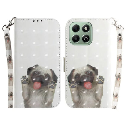 For Honor X6b 4G Stand Case Pattern Printing Leather Wallet Phone Cover