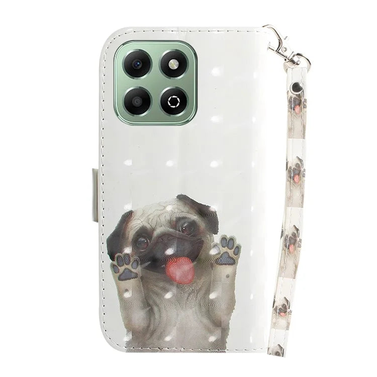 For Honor X6b 4G Stand Case Pattern Printing Leather Wallet Phone Cover
