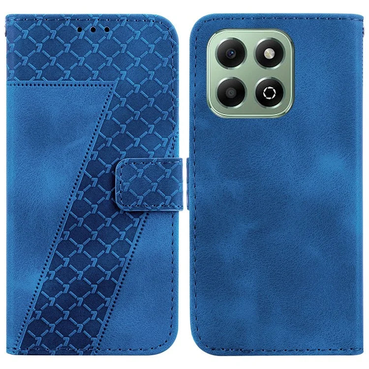 For Honor X6b 4G Case 7-Shaped Pattern Imprint Stand Leather Phone Cover