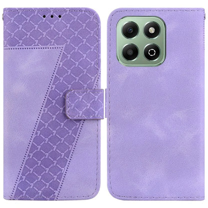 For Honor X6b 4G Case 7-Shaped Pattern Imprint Stand Leather Phone Cover