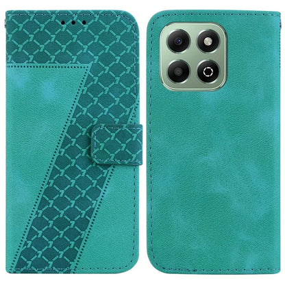 For Honor X6b 4G Case 7-Shaped Pattern Imprint Stand Leather Phone Cover