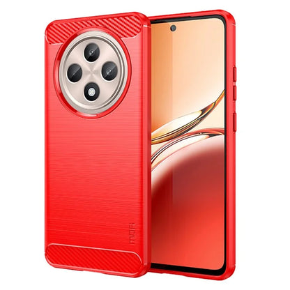 MOFI JK TPU Series-1 For Oppo Reno12 F 4G / 5G Case Carbon Fiber Texture TPU Soft Phone Cover