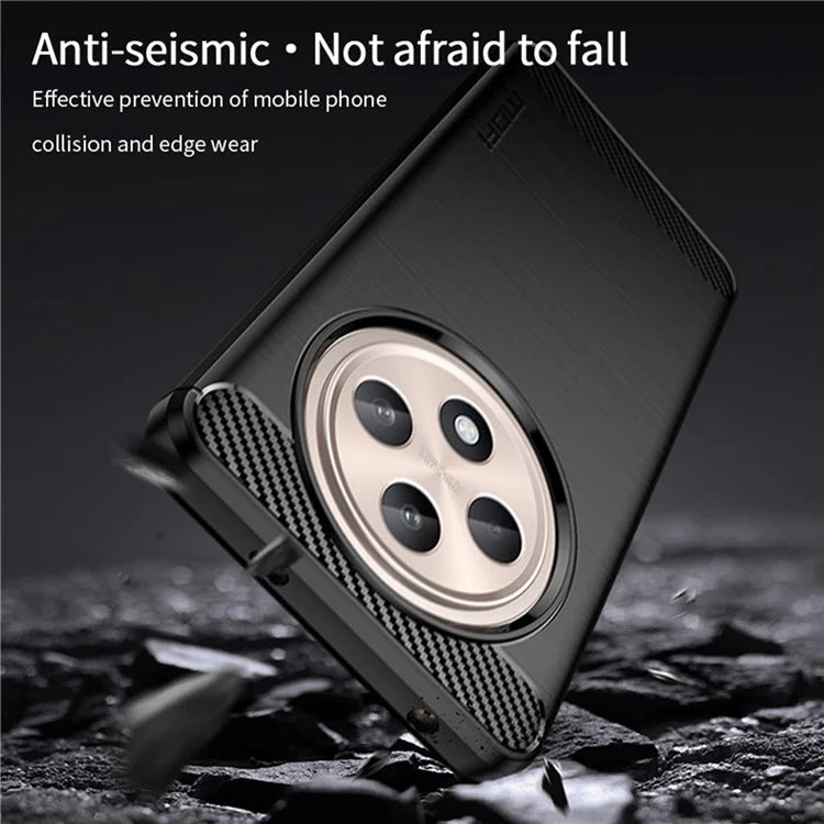 MOFI JK TPU Series-1 For Oppo Reno12 F 4G / 5G Case Carbon Fiber Texture TPU Soft Phone Cover