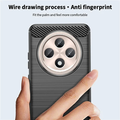 MOFI JK TPU Series-1 For Oppo Reno12 F 4G / 5G Case Carbon Fiber Texture TPU Soft Phone Cover