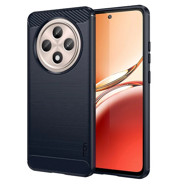 MOFI JK TPU Series-1 For Oppo Reno12 F 4G / 5G Case Carbon Fiber Texture TPU Soft Phone Cover