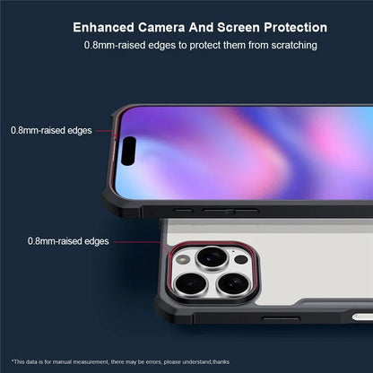 XUNDD For iPhone 16 Pro Case Hybrid TPU + Acrylic Clear Shockproof Cover