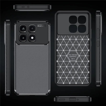 For Xiaomi Redmi K70 Ultra Case Carbon Fiber Texture TPU Phone Cover Heat Dissipation