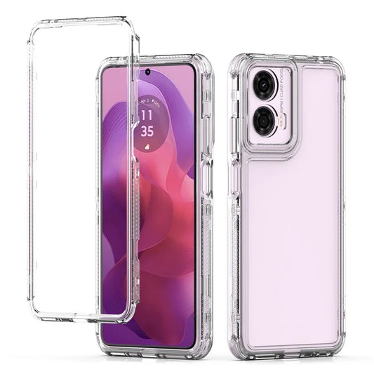For Motorola Moto G24 4G / G04 4G Clear Case PC+TPU Drop-proof Phone Cover