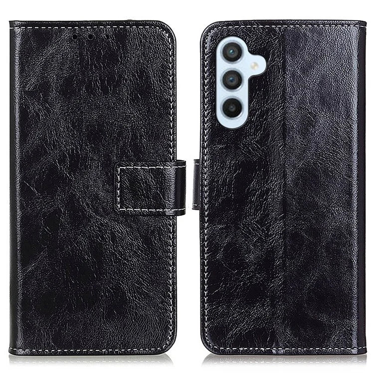 For Samsung Galaxy M35 5G Case Crazy Horse Texture Leather Phone Wallet Cover